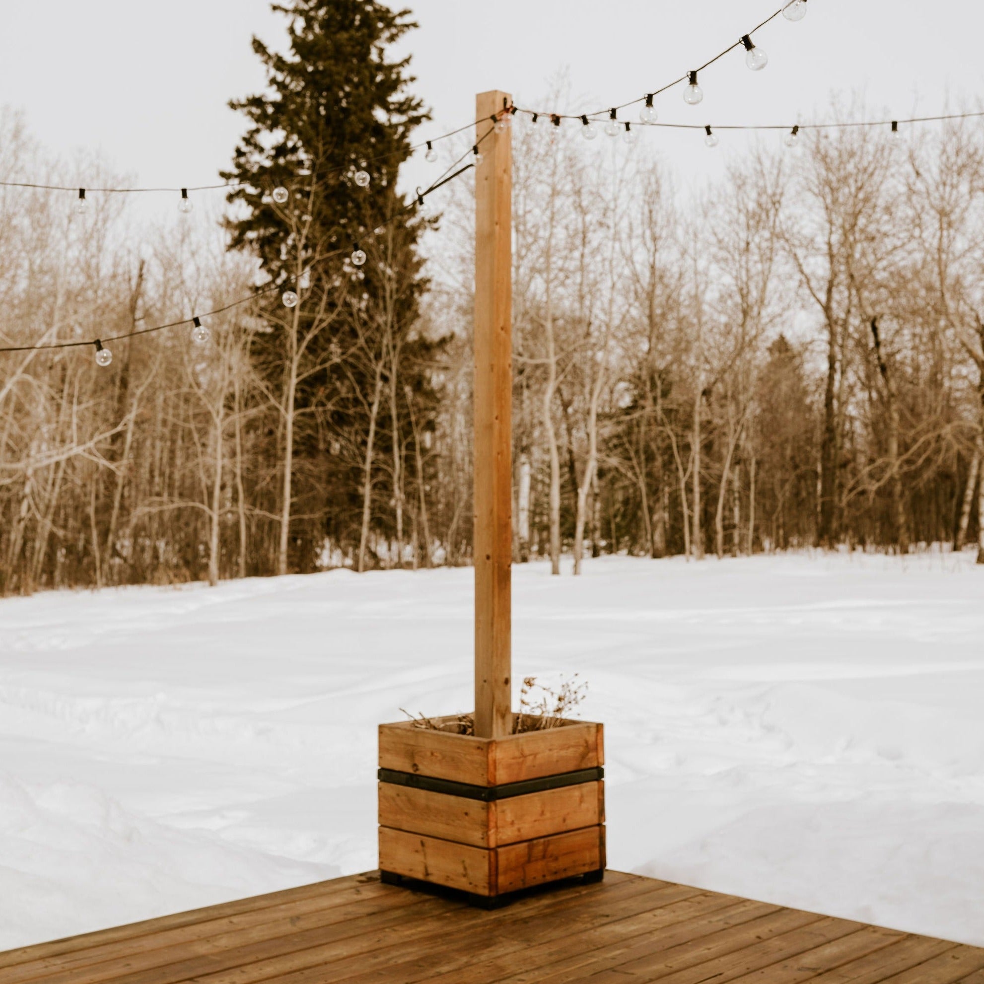 hanging planter post Alder | DIY Light Post & Hanging Basket Planter